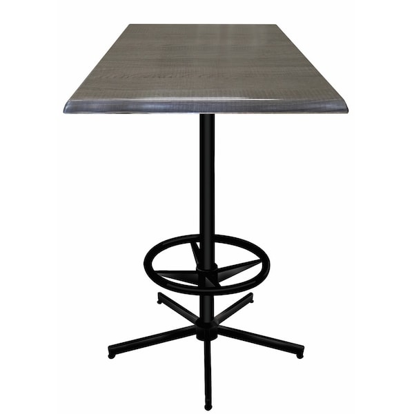 42" Tall In/Outdoor All-Season Table, 36" x 36" Square Charcoal Top